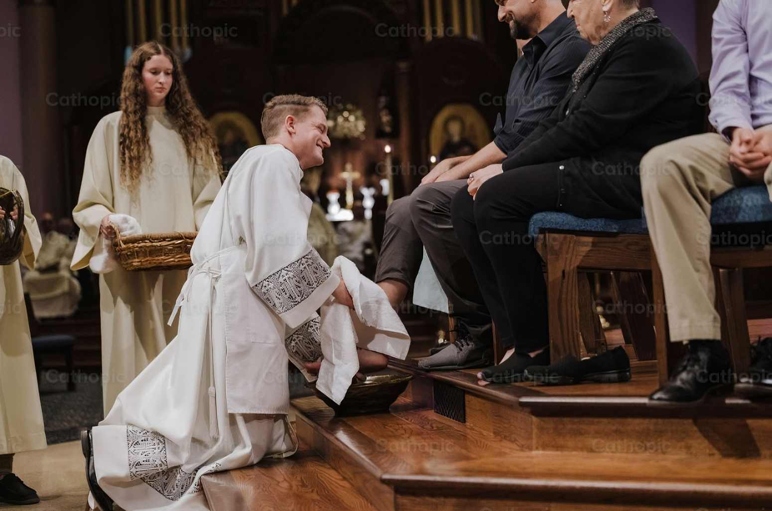 Feet Washing Ceremony in Church