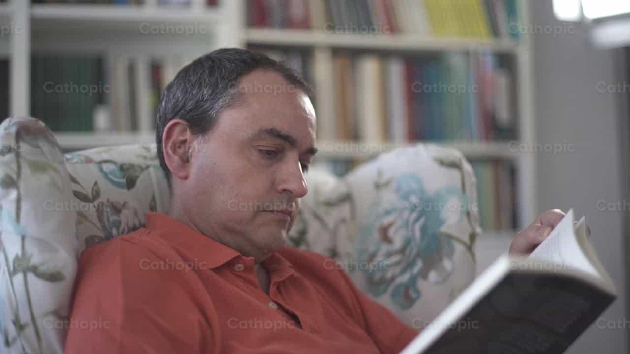 Man reading - Catholic stock videos