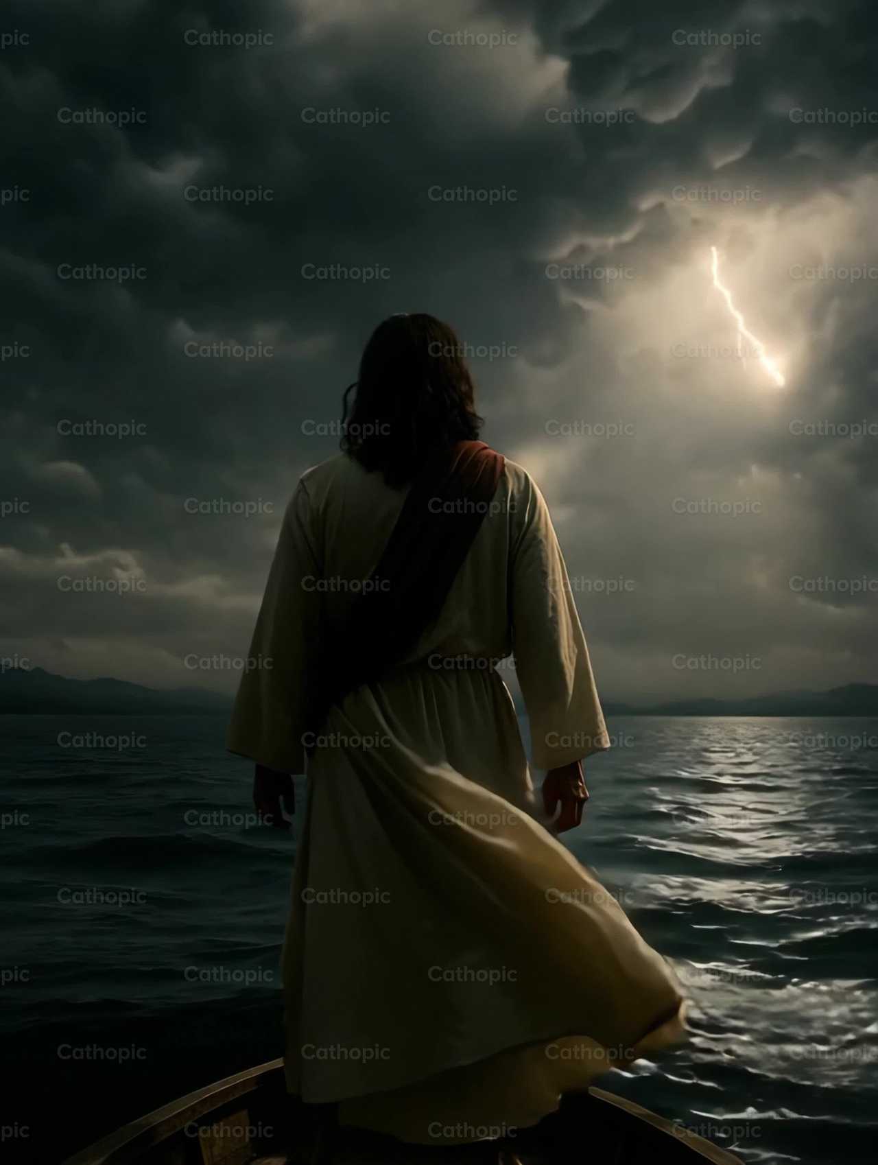La calma de Jesús frente a la tormenta - Banco de vídeos católicos