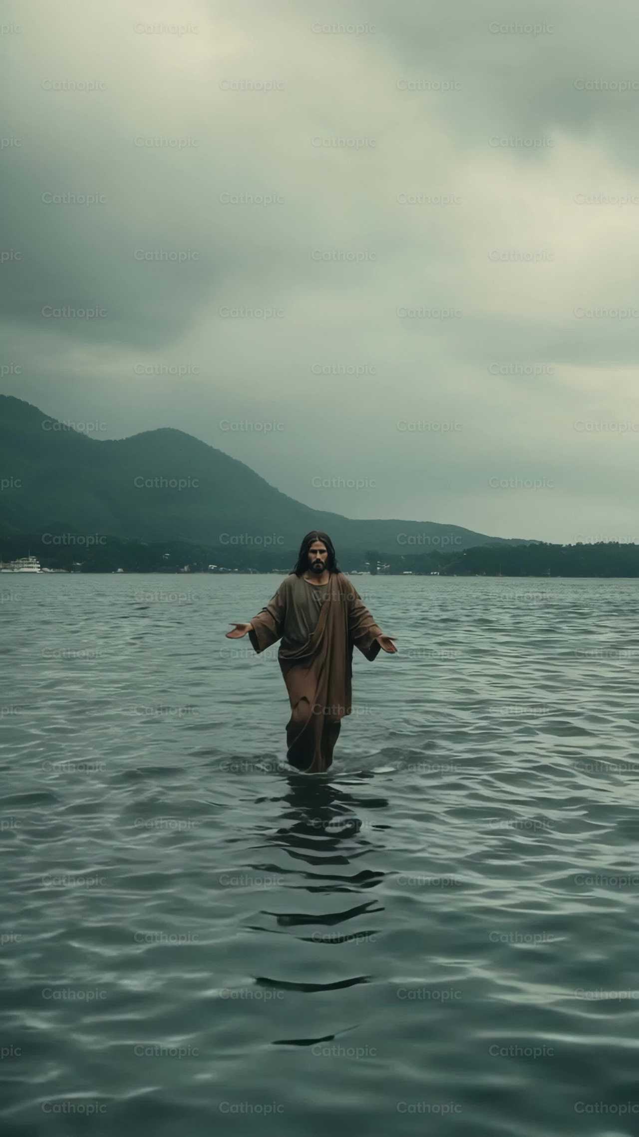 Jesús camina sobre las aguas - Banco de vídeos católicos