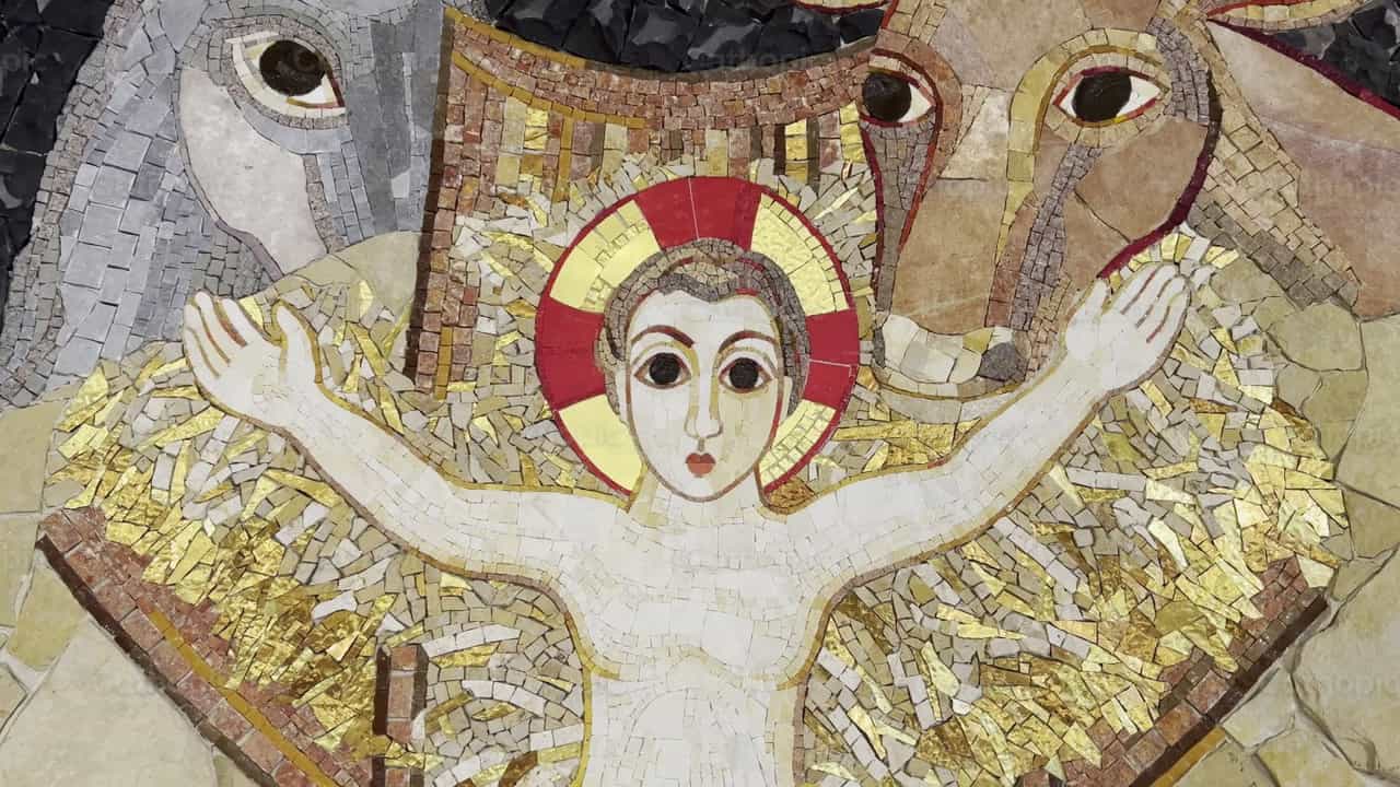 Mosaico del Niño Jesus - Banco de vídeos católicos
