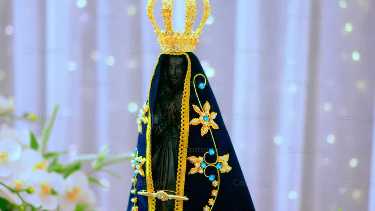 Nuestra Señora de Aparecida Imagen Sagrada - Banco de vídeos católicos - Fotografía por Thiago Damião P. Silva