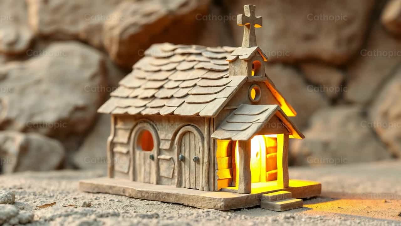 Miniatuurkkerk: Licht van het Geloof - Katholieke stockvideo's - Foto door Diócesis de Córdoba