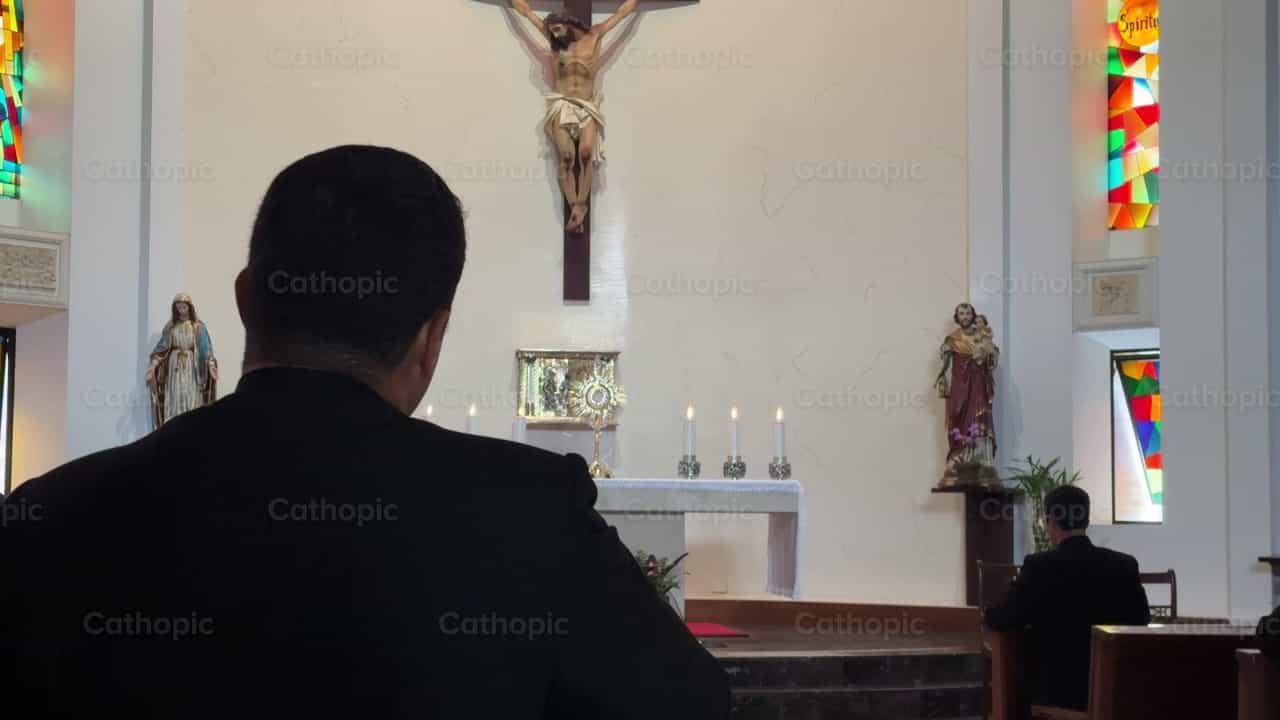 Priest praying - Catholic stock videos
