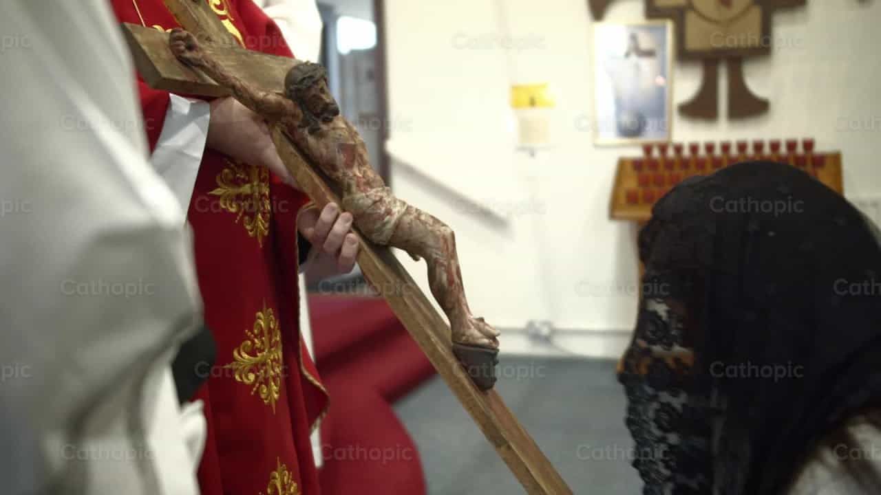 Veneración de la Cruz - Banco de vídeos católicos - Fotografía por Catholic Stuff