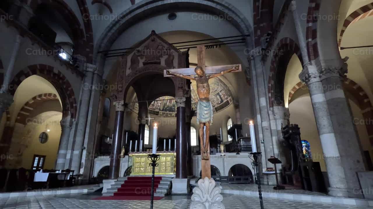 Jesus e Ambrósio - Vídeos católicos de stock