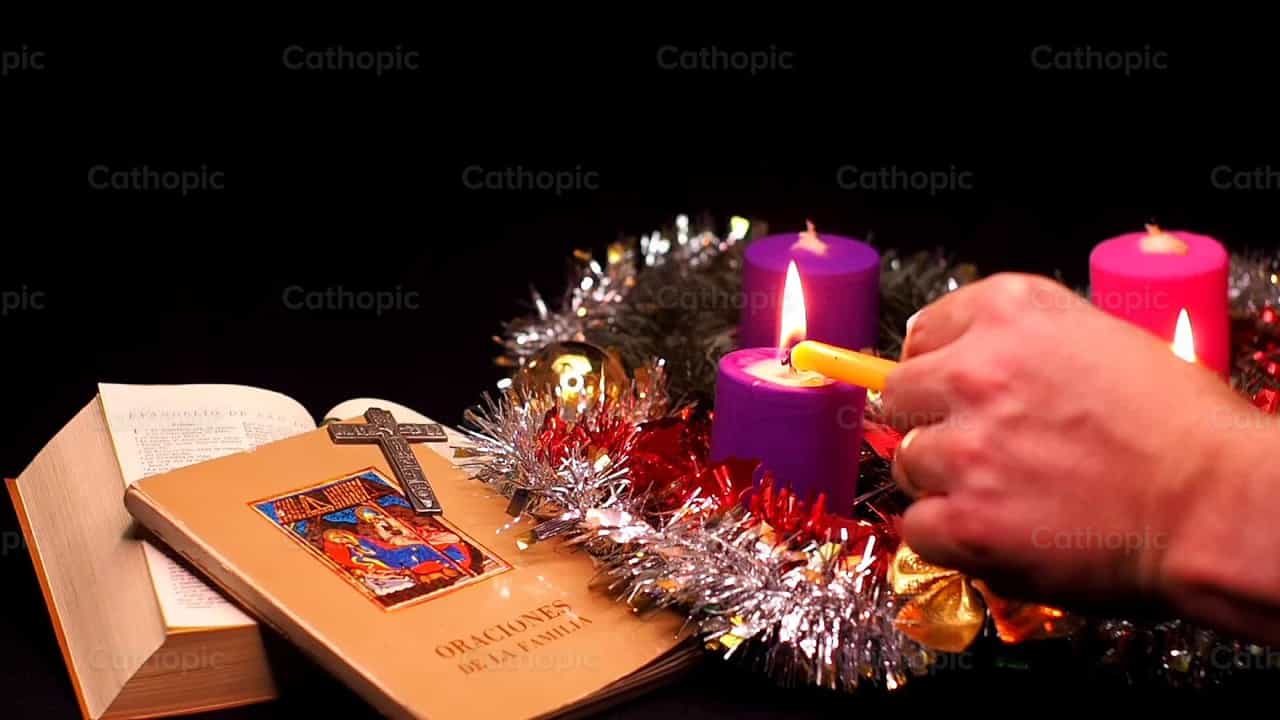 Krus ng Adbiyento - Mga Catholic stock video
