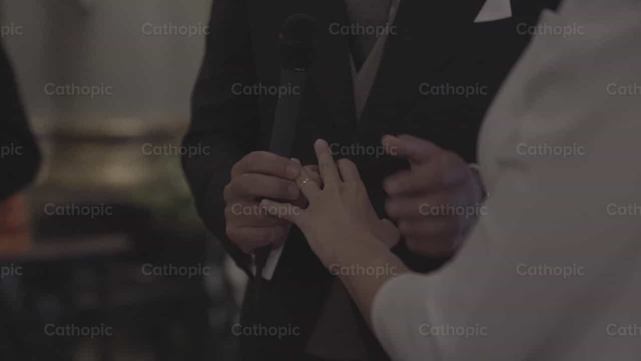 Husband Gives Wife Her Ring - Catholic stock videos - Photo by Lupe Belmonte