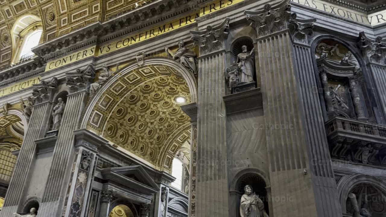 Basiliek van Sint-Pieter - Katholieke stockvideo's