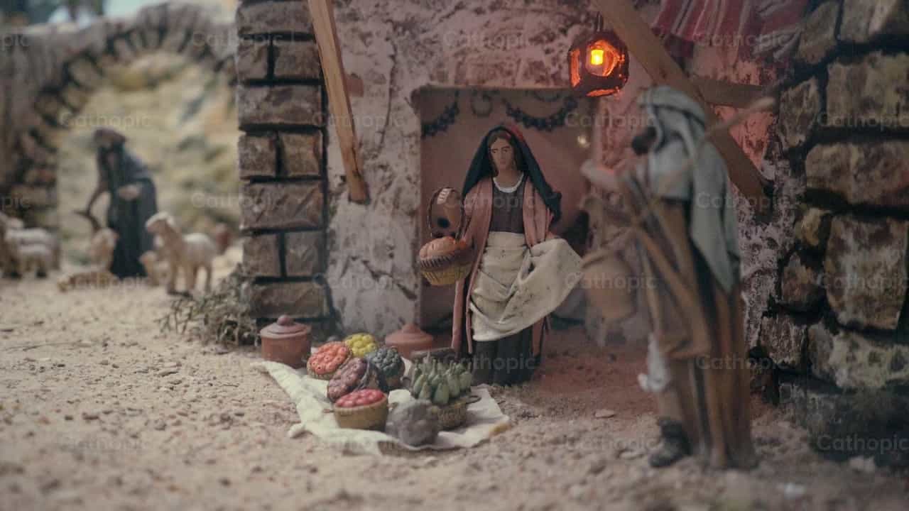 Figuras del Nacimiento de Jesus - Banco de vídeos católicos - Fotografía por Lupe Belmonte
