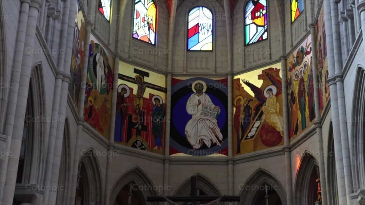 Church interior - Catholic stock videos