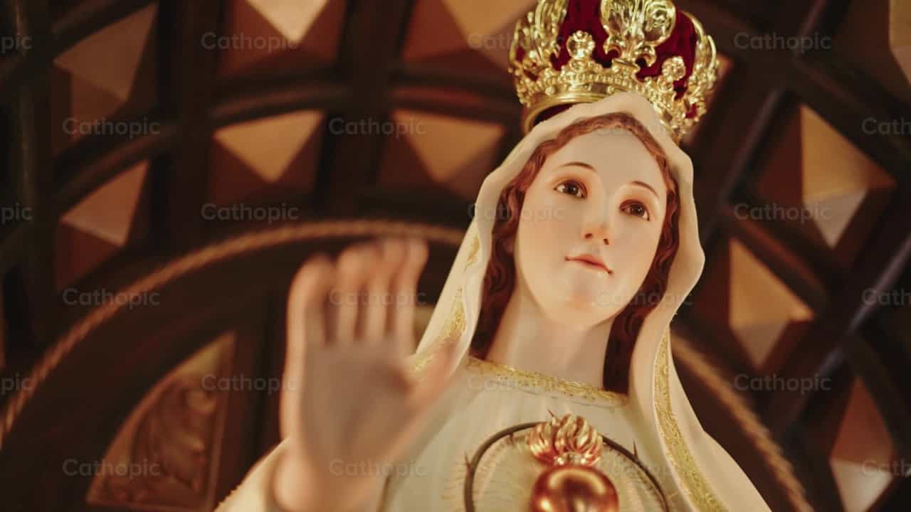 Imagem da Virgem Maria - Vídeos católicos de stock