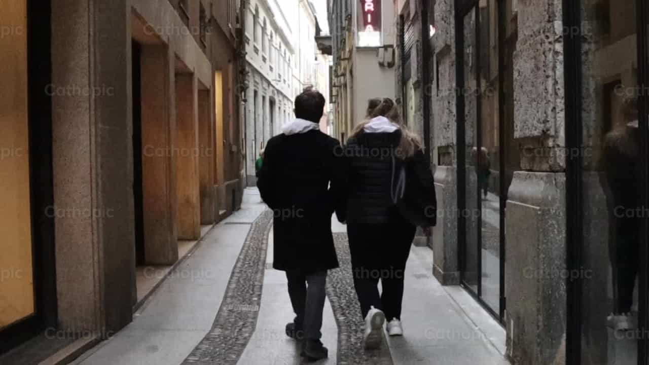 Walking side by side - Catholic stock videos