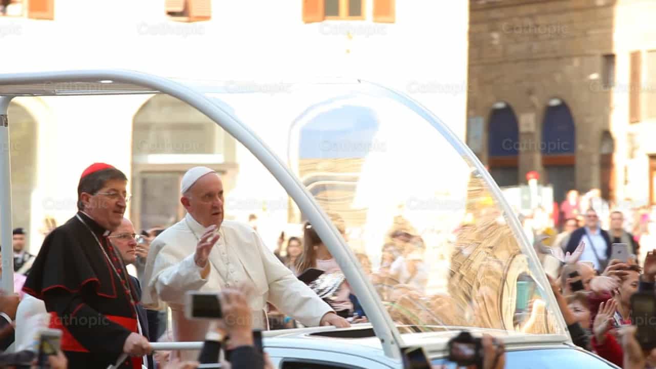 Pope Francis in Florence - Catholic stock videos - Photo by Antonio Gravante