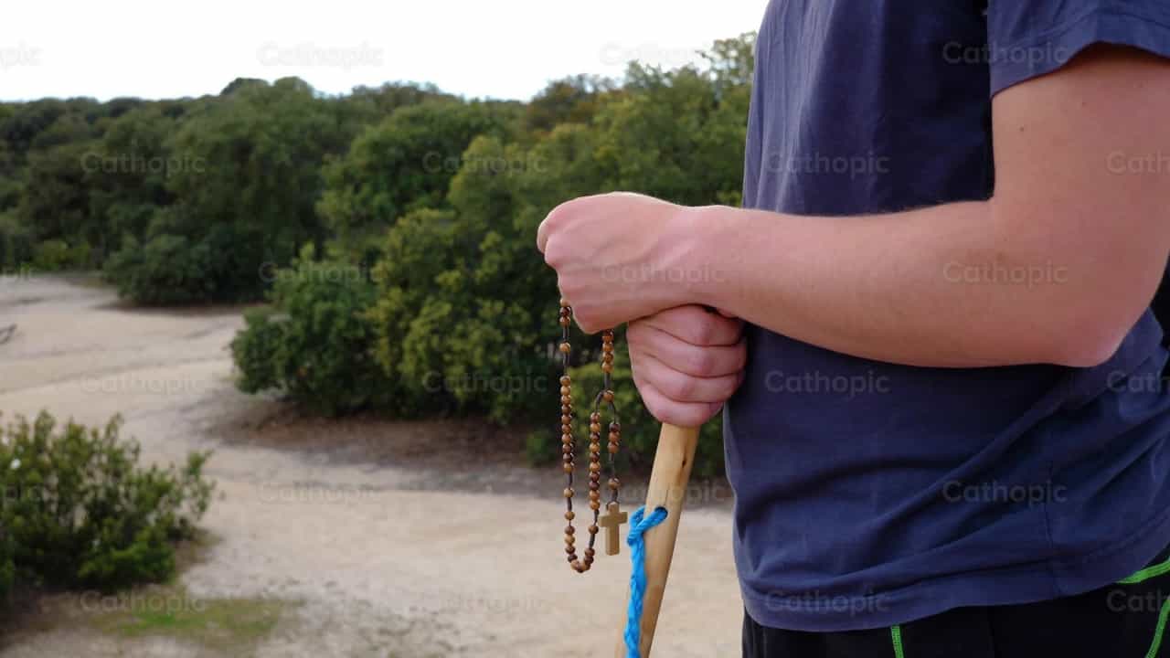 Praying the Rosary - Catholic stock videos