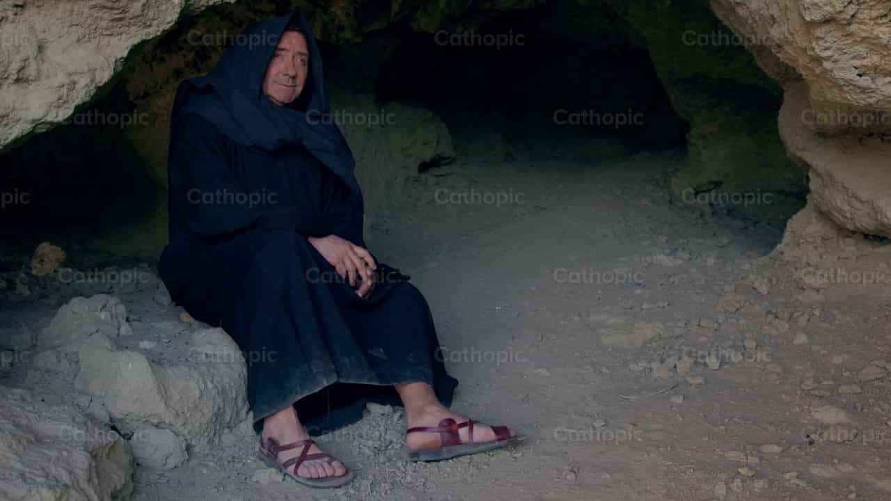 Jesús es tentado por Satanás en el desierto - Banco de vídeos católicos