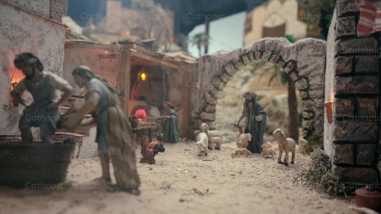 Figuras del Nacimiento de Jesus - Banco de vídeos católicos - Fotografía por Lupe Belmonte