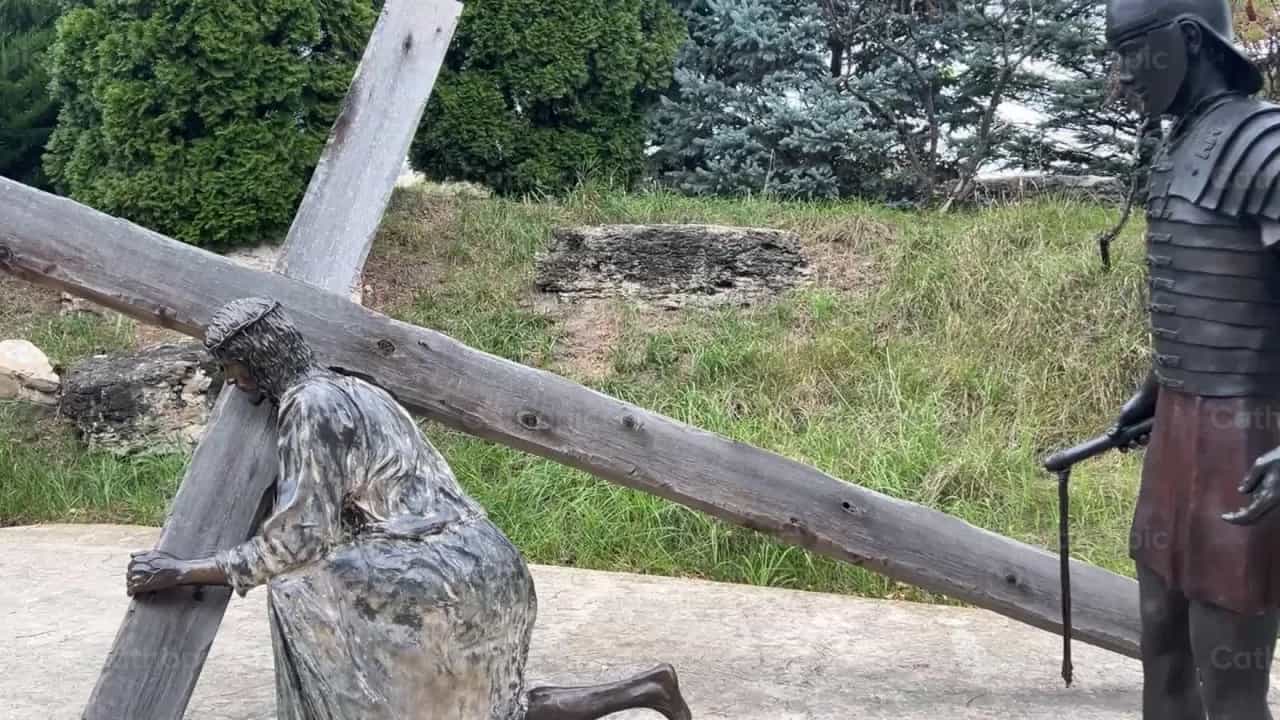 Jesus falls with the cross - Catholic stock videos