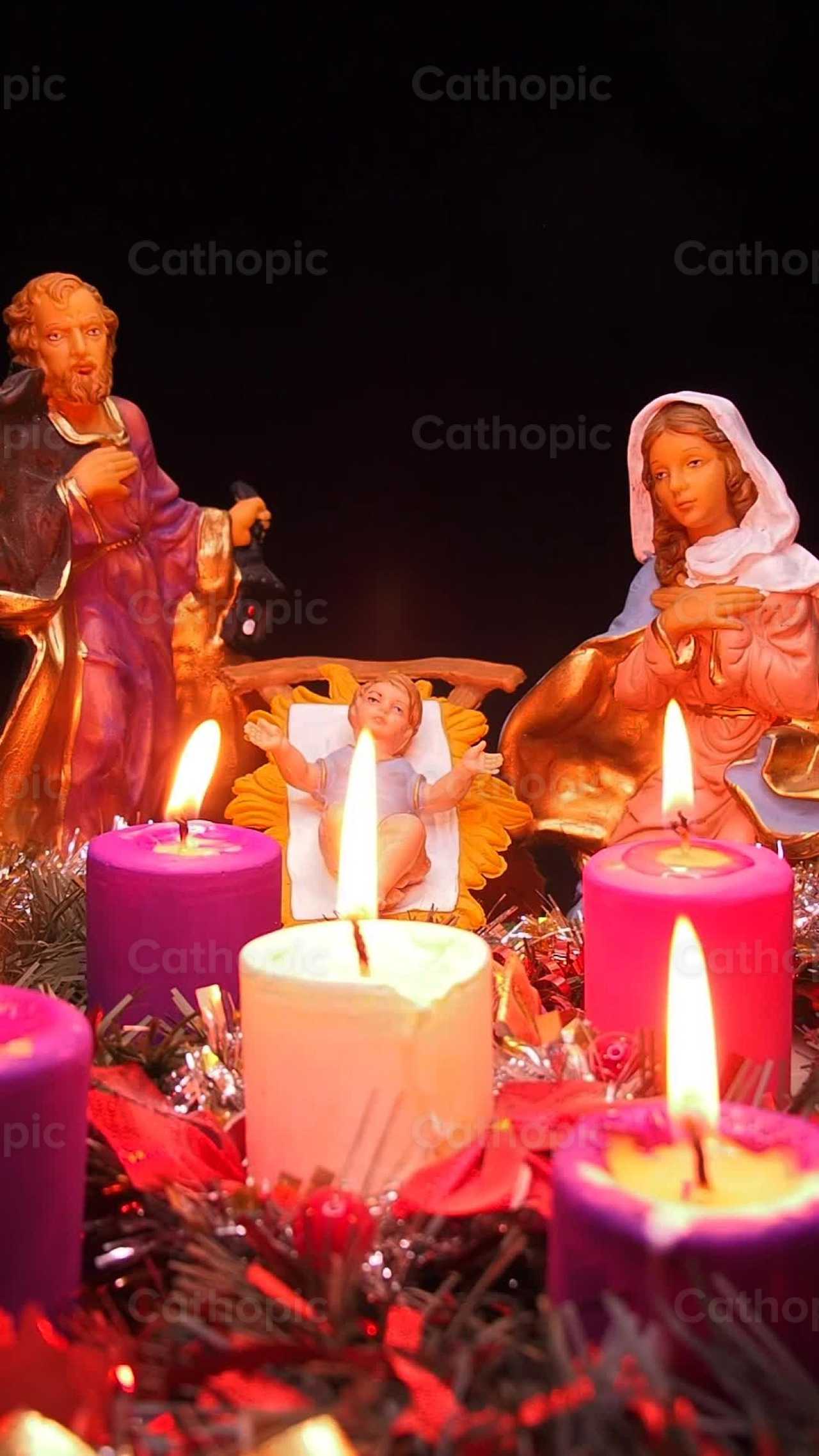 Corona de adviento - Banco de vídeos católicos