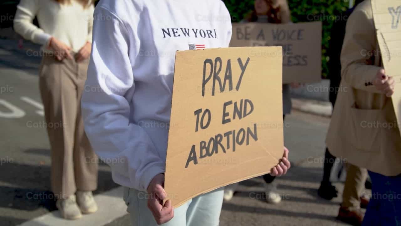 Znaki pro-life - Katolickie filmy stockowe