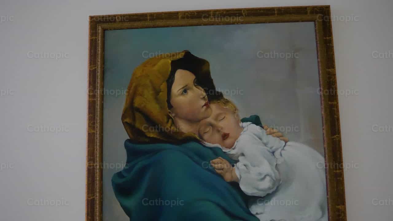 Dipinto della Madonna - Video stock cattolici