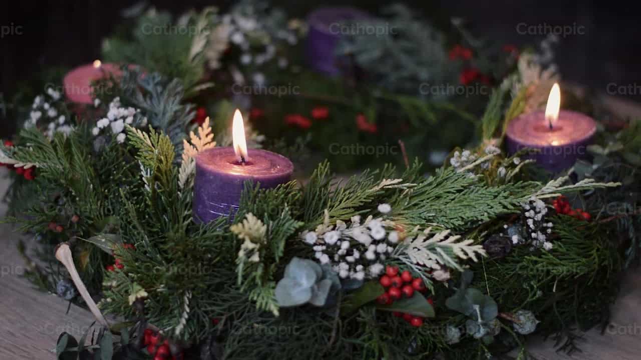 Advent Wreath - Catholic stock videos