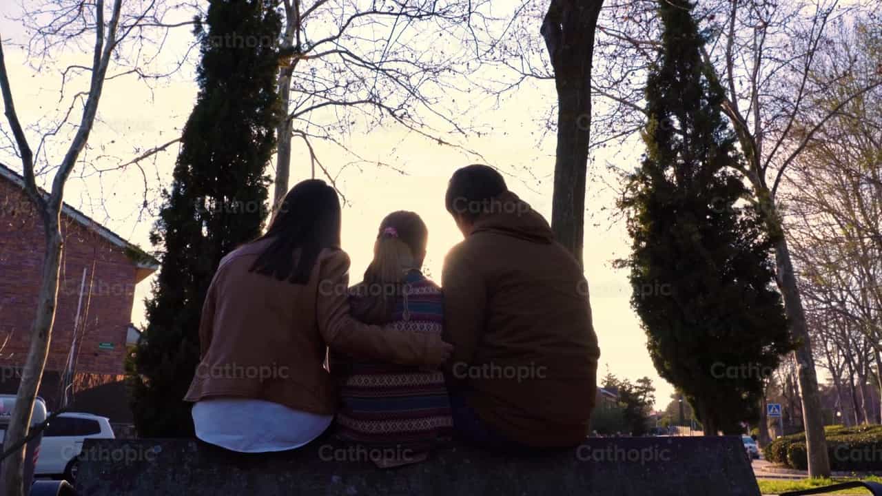 Young Family with Daughter, Shot 1 - Catholic stock videos - Photo by Cathopic