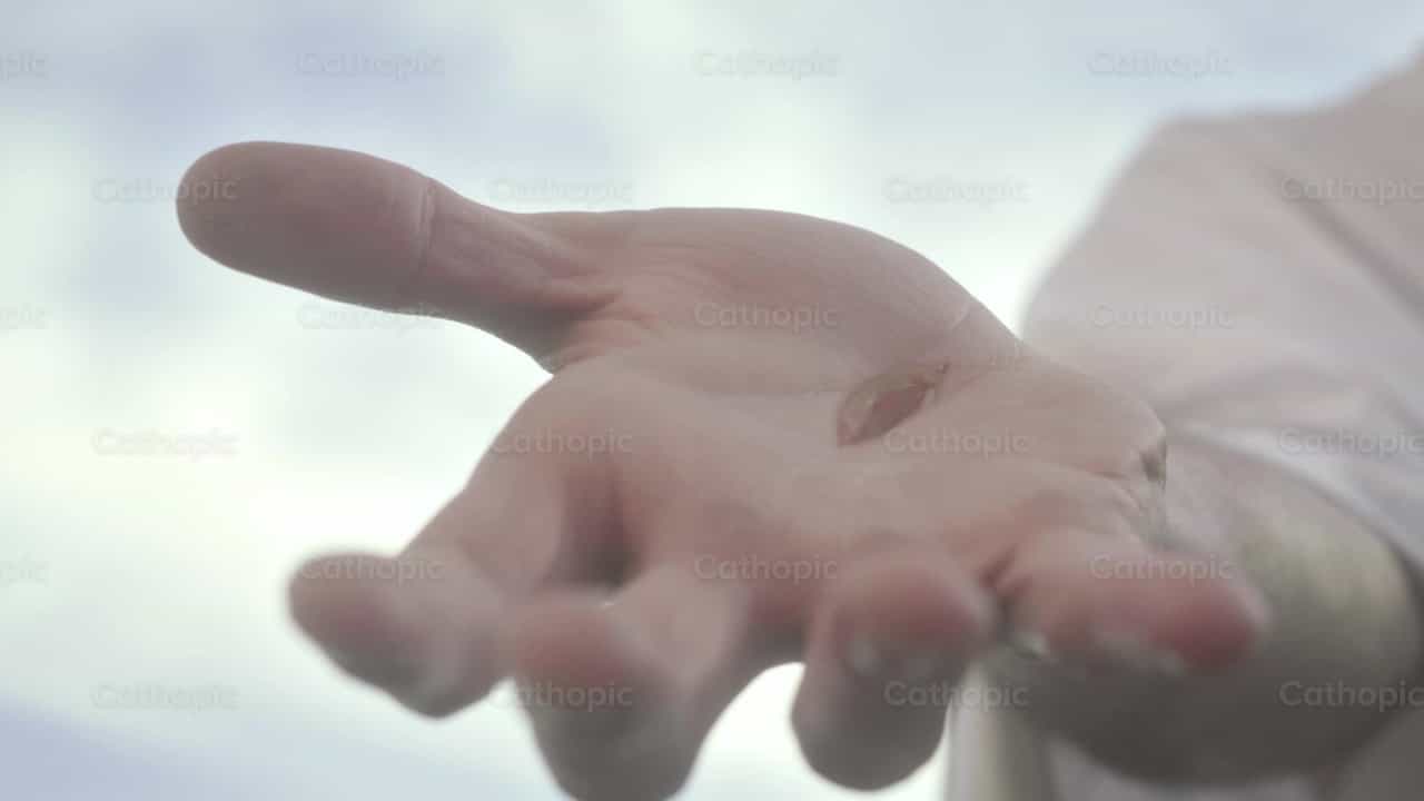 Christ holds out his hand to you - Catholic stock videos - Photo by Javier Sanz Barbero