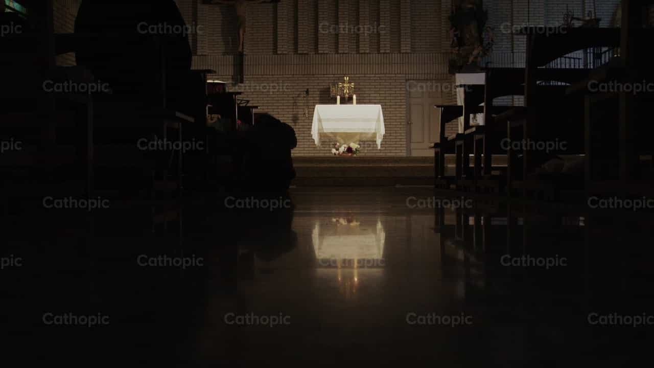 Eucharistic Adoration Verbum Spei Community - Catholic stock videos - Photo by Almures Studio