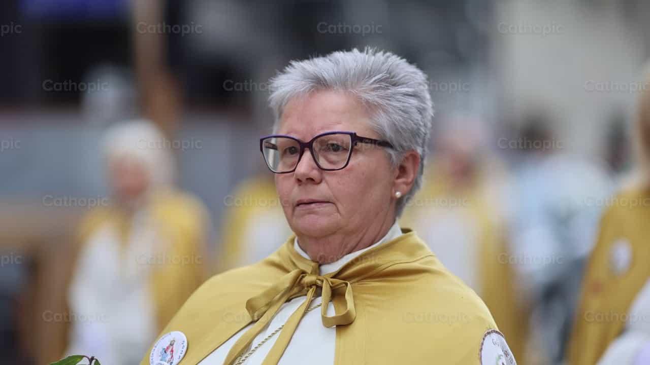 Personas con palmas y olivos en Domingo de Ramos - Banco de vídeos católicos