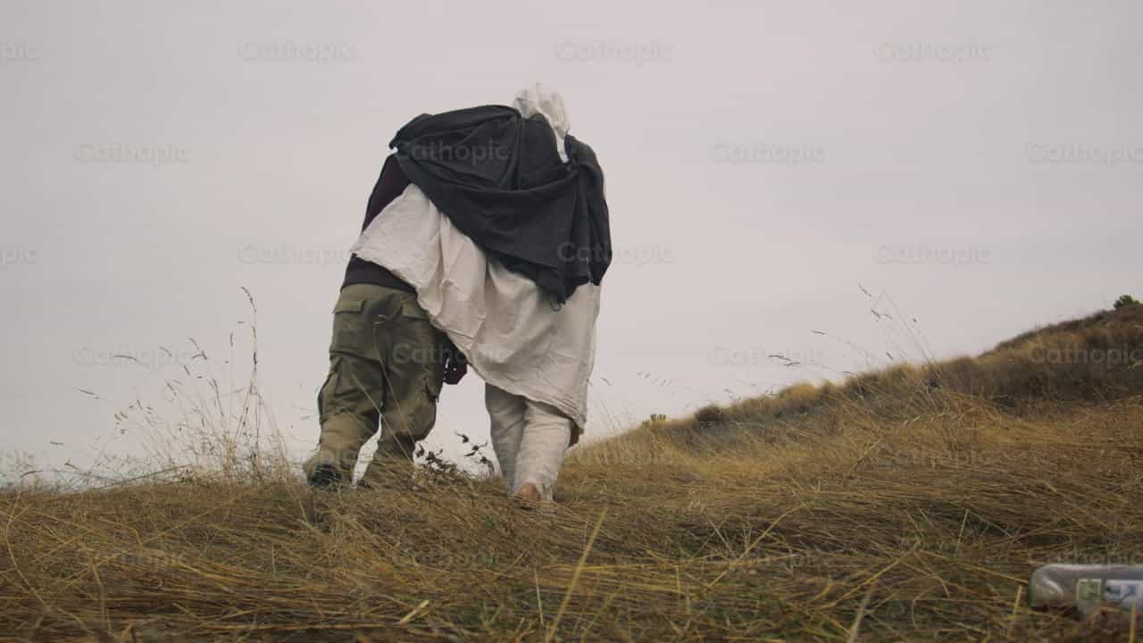 Jesus walks with the sick - Catholic stock videos - Photo by Almures Studio