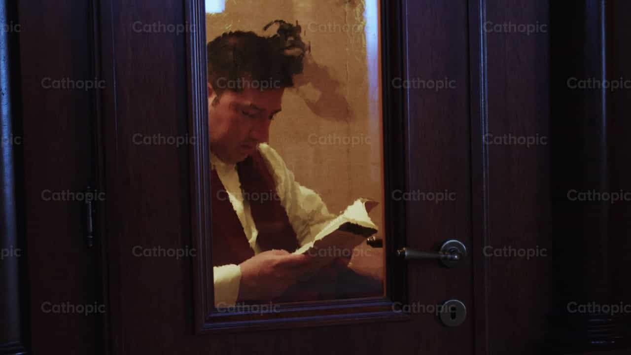 Priest in the confessional - Catholic stock videos - Photo by Almures Studio