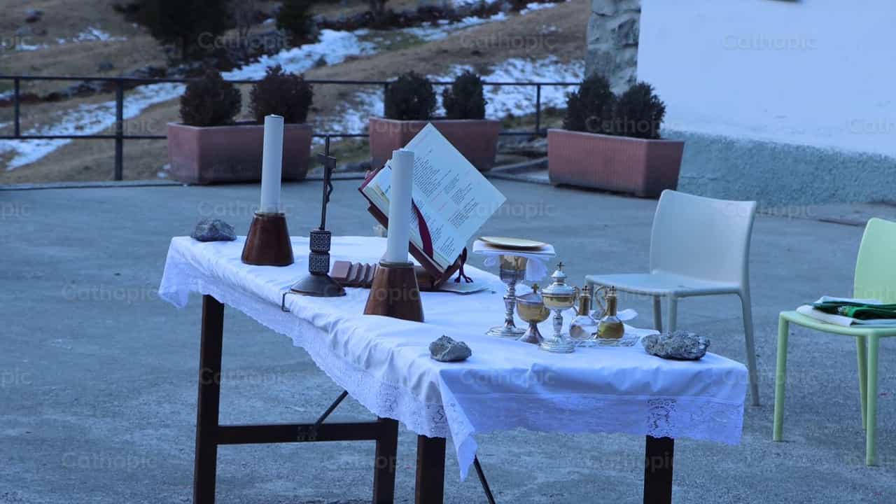 Altar Table - Catholic stock videos