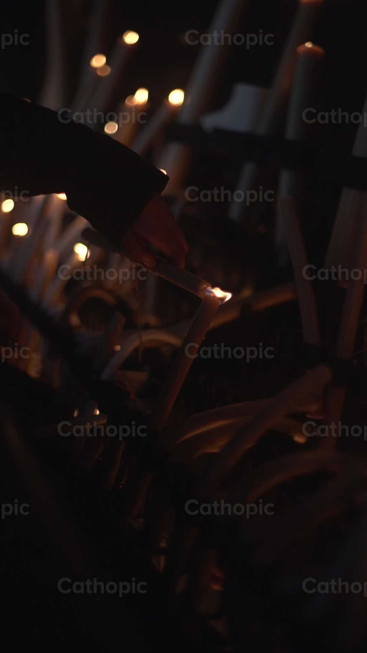 Lighting a candle - Catholic stock videos - Photo by Lupe Belmonte