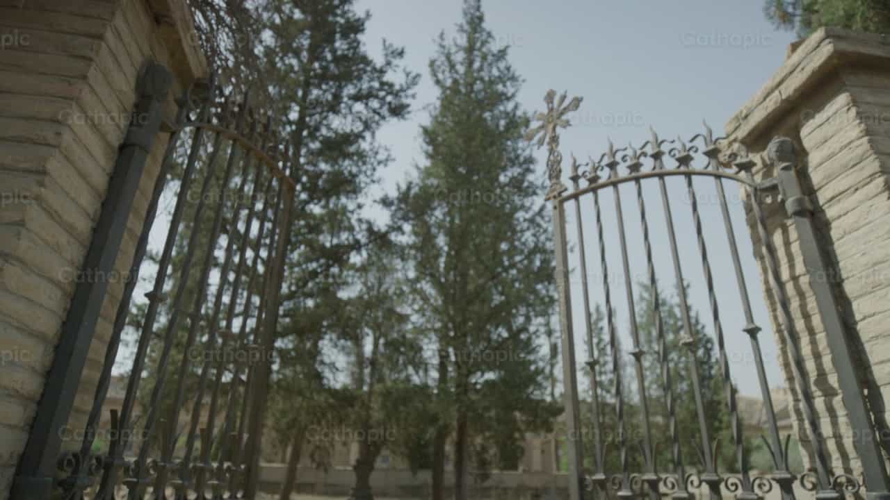 Entering Graveyard in Carthusian Monastery - Catholic stock videos - Photo by Catholic Stuff