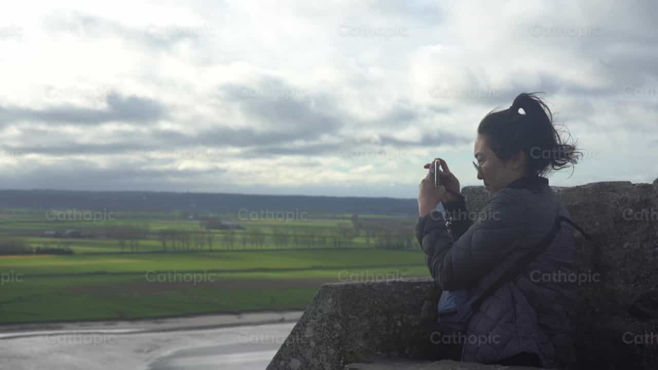 Paisaje del Monte Saint-Michel - Banco de vídeos católicos - Fotografía por Lupe Belmonte