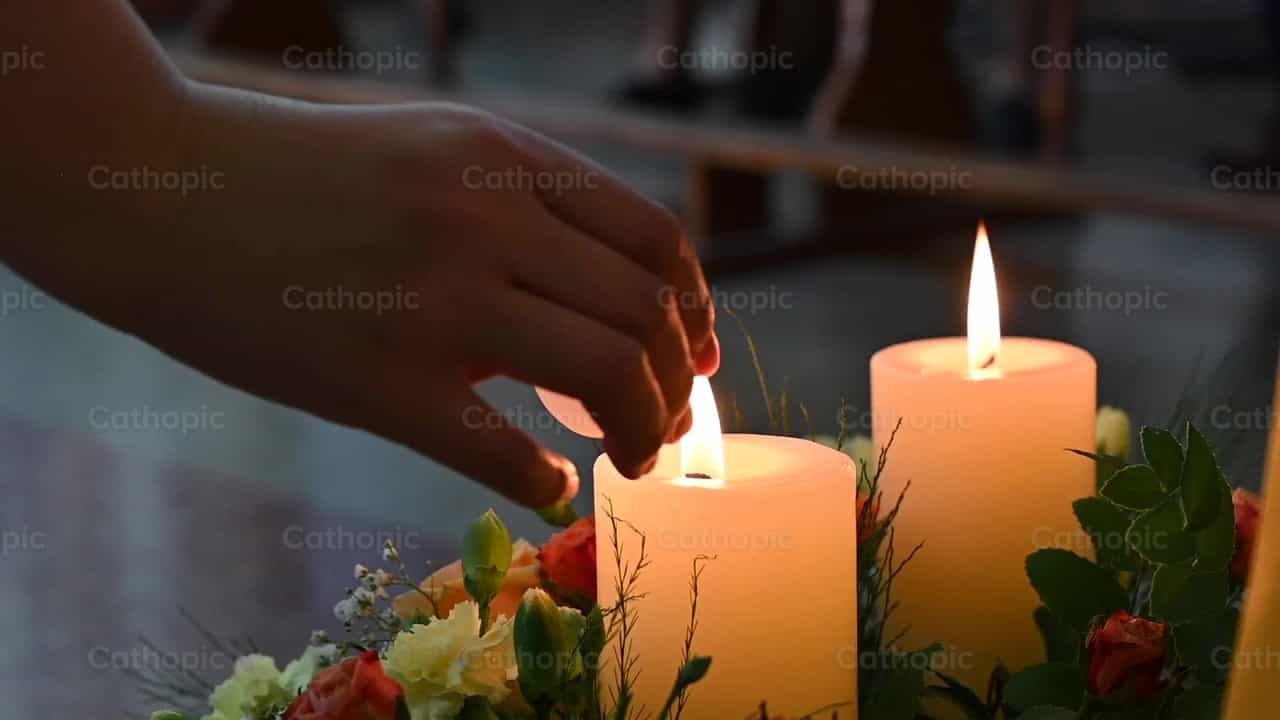 Candlelight - Catholic stock videos