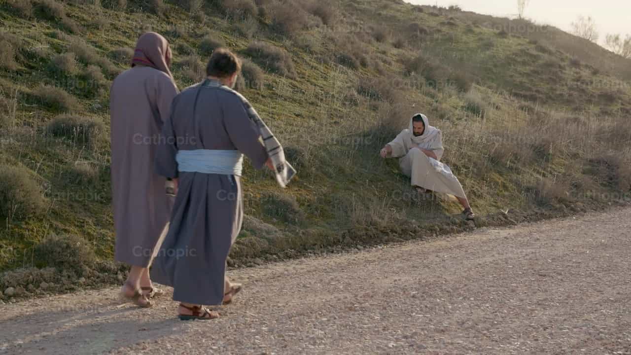Jesús se encuentra con los discípulos en Emaús - Banco de vídeos católicos - Fotografía por Cathopic