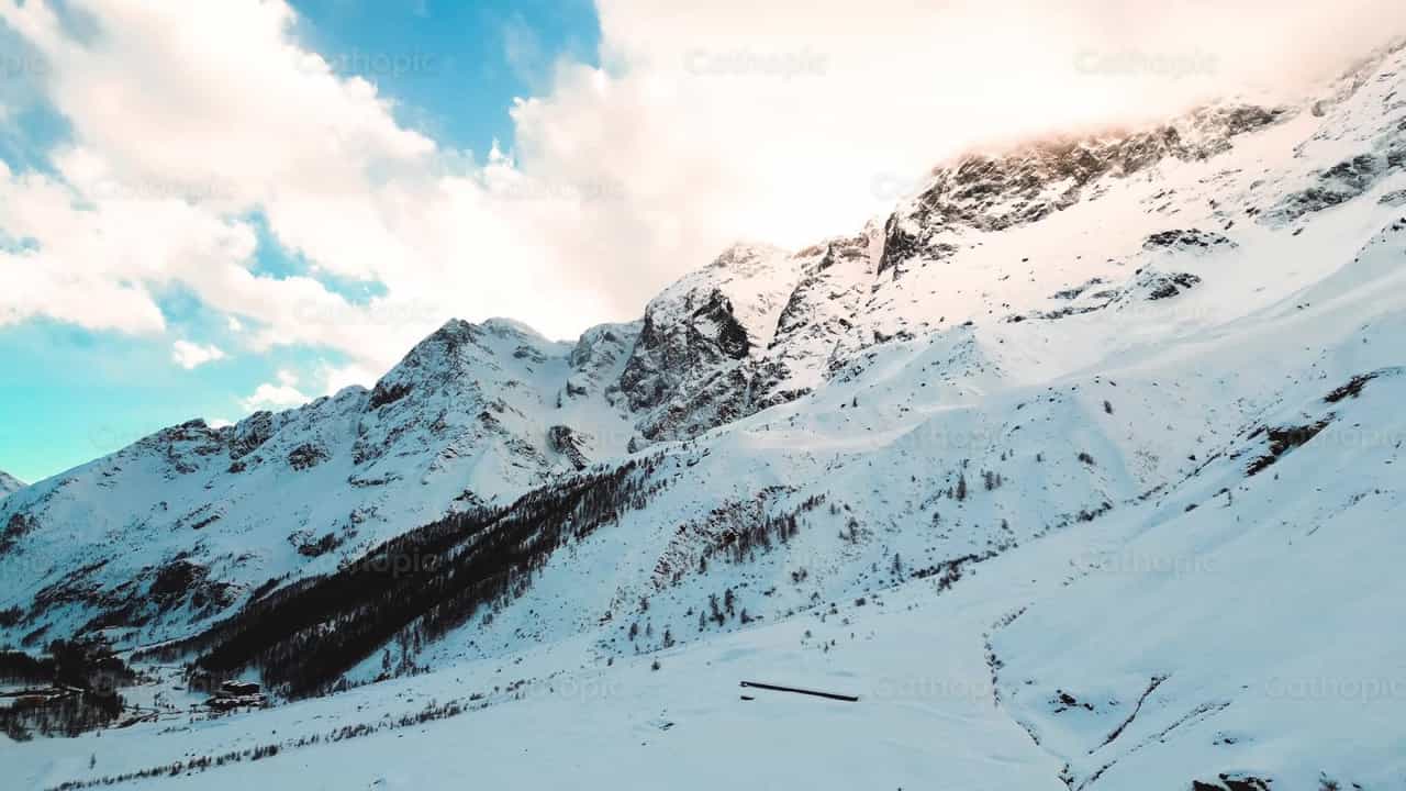 Snowy mountain - Catholic stock videos