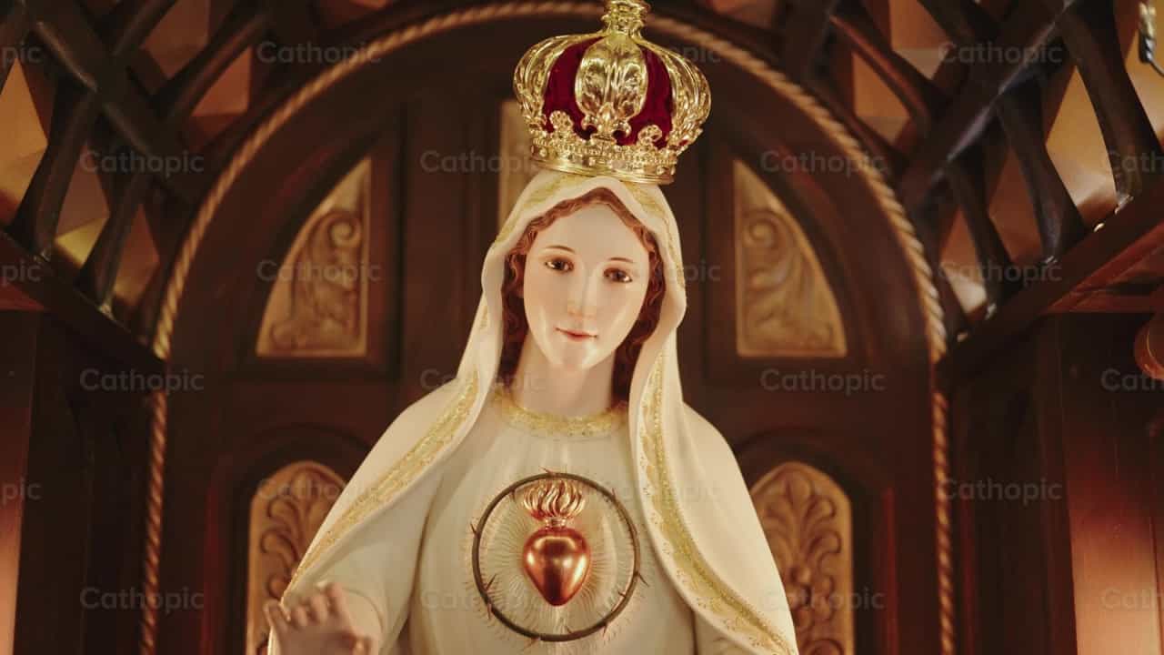 Imagem da Virgem Maria - Vídeos católicos de stock