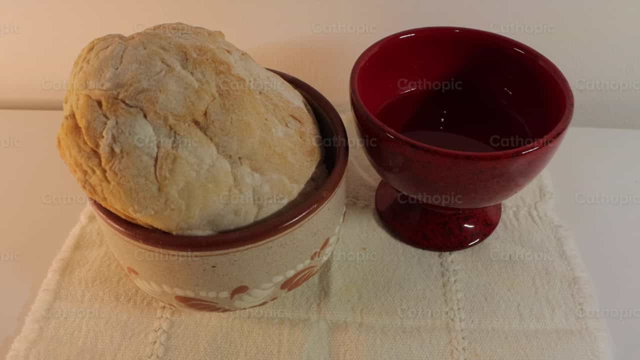Bread and Wine - Catholic stock videos