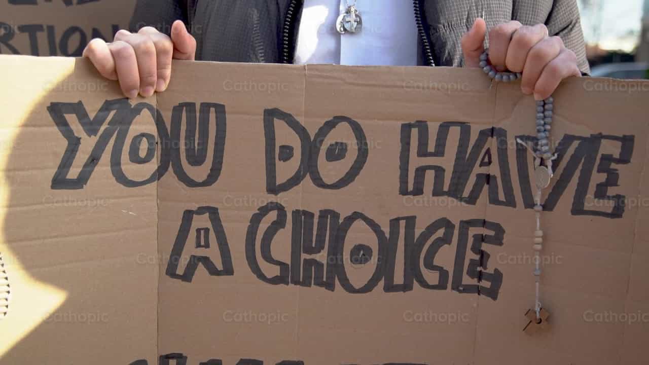 Pro-Life-Zeichen - Katholische Stock-Videos