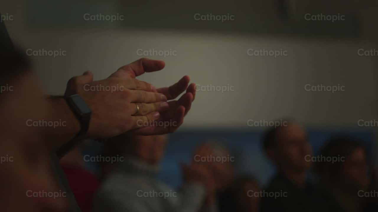 Hands clapping in adoration - Catholic Stock Videos