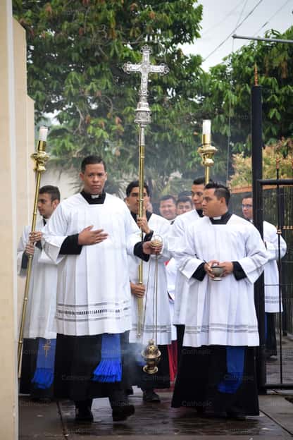 Mass entrance - Catholic Stock Images