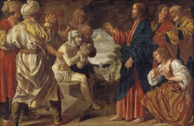 La risurrezione di Lazzaro - Immagini stock cattoliche
