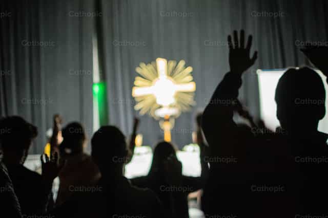 Adoration - Images catholiques de stock