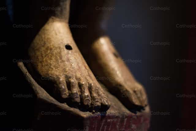Sofrendo as dores de Cristo - Imagens católicas de stock