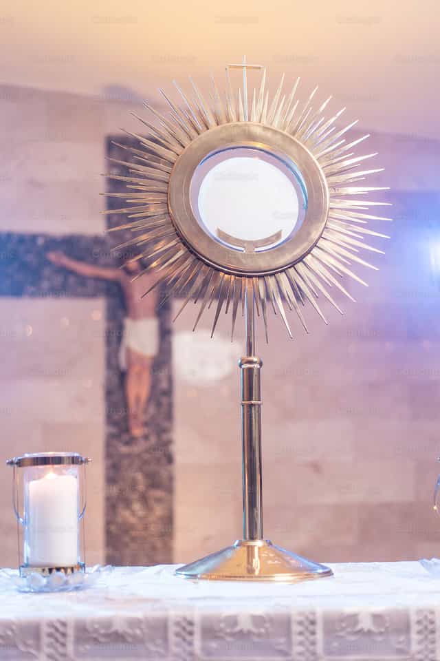 Gesù nel Santissimo Sacramento - Immagini stock cattoliche
