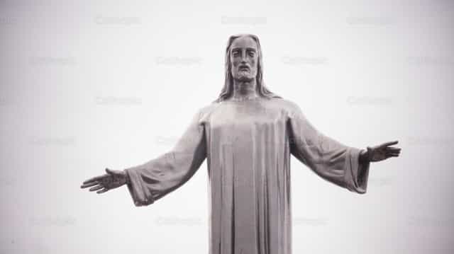 Pan Jezus Chrystus, Wzgórze Cubilete - Katolickie zdjęcia stockowe