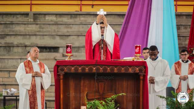 Pagpapala kay Mapalad na Jaime Puig, SF - Mga Catholic stock image